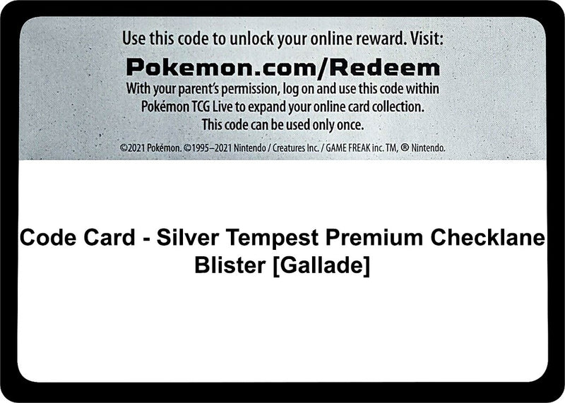 Image for Code Card - Silver Tempest Premium Checklane Blister [Gallade] - Pokemon