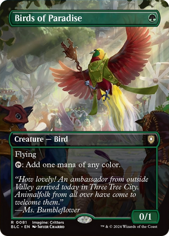 Aves del Paraíso (sin borde) [Bloomburrow Commander]