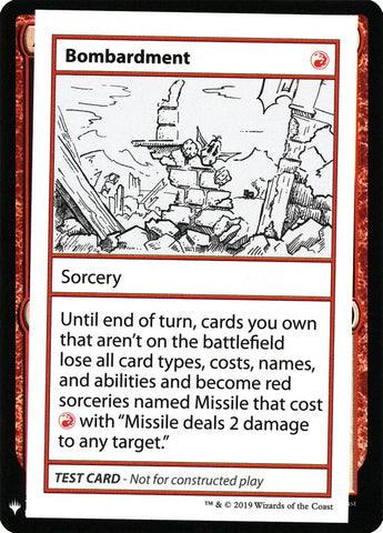 Bombardement [Cartes de test Myster Booster]