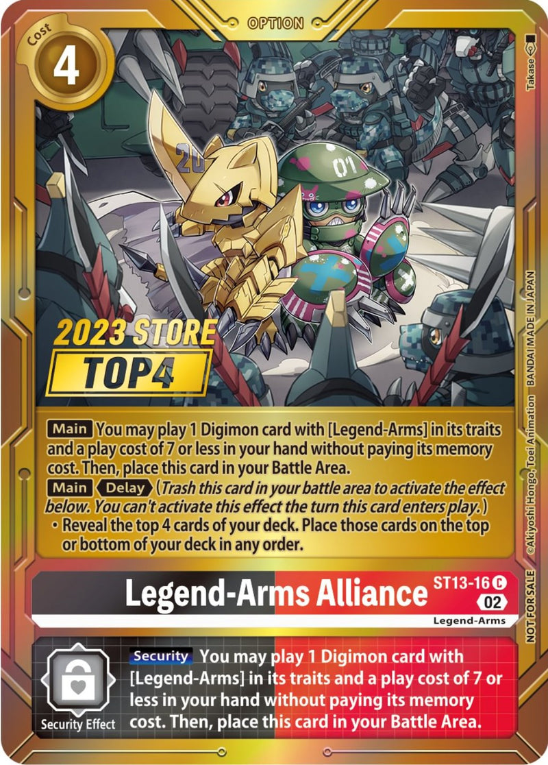 Alianza Legend-Arms [ST13-16] (Top 4 de la tienda de 2023) [Baraja de inicio: Promociones de Ragnaloardmon]