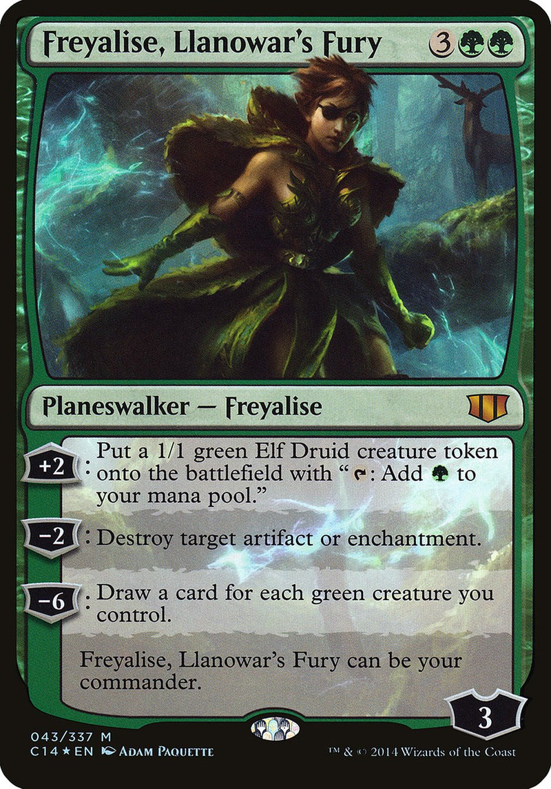 Freyalise, la Furia de Llanowar (Sobredimensionada) [Commander 2014 Sobredimensionadas]