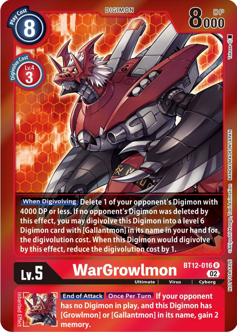 WarGrowlmon [BT12-016] (Fiesta Tamer -Especial-) [Promos de Across Time]