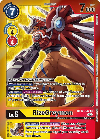 RizeGreymon [BT12-042] (Fiesta Tamer -Especial-) [Promos de Across Time]