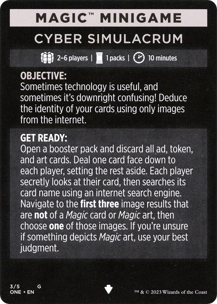 Cibersimulacro (Minijuego de Magia) [Phyrexia: All Will Be One Minigame]