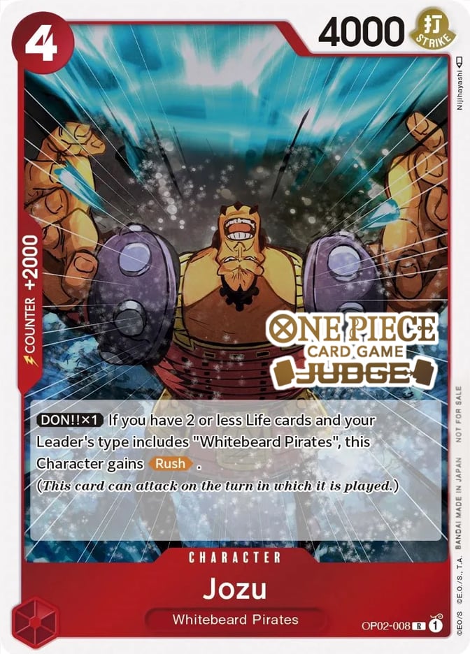 Jozu (Juez) [Cartas promocionales de One Piece]