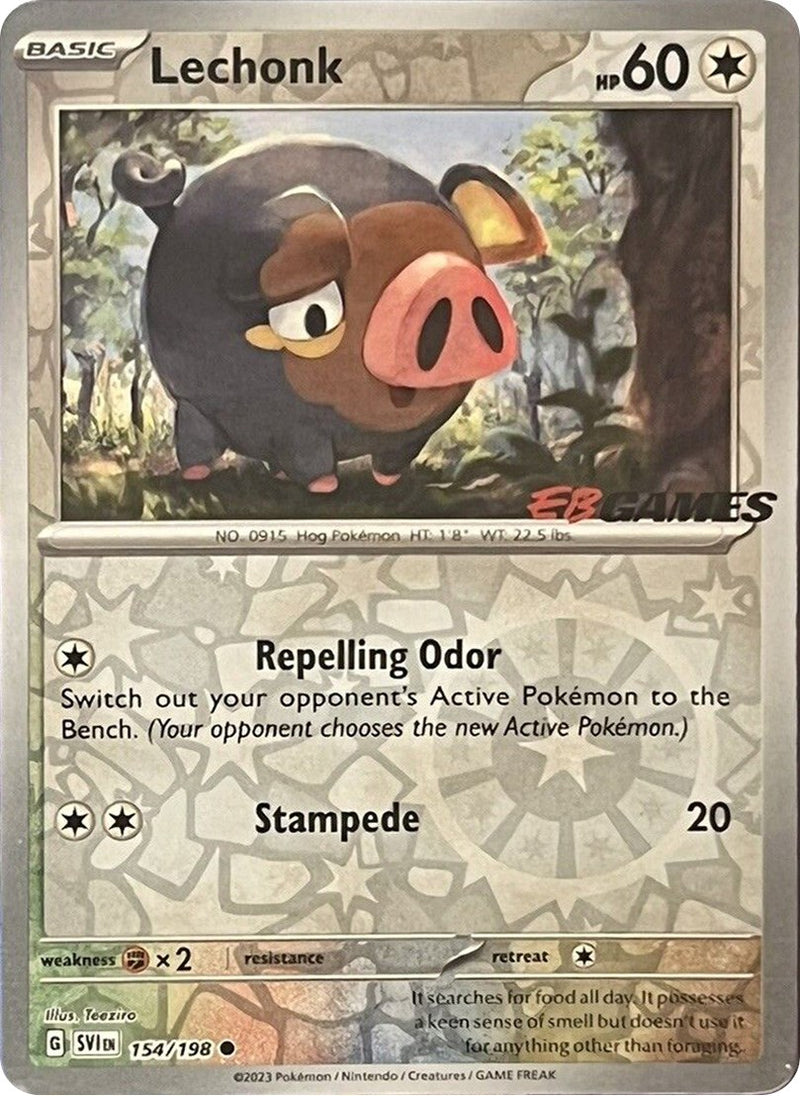 Lechonk (154/198) (Carte promo EB Games) [Écarlate et Violet : Set de base]