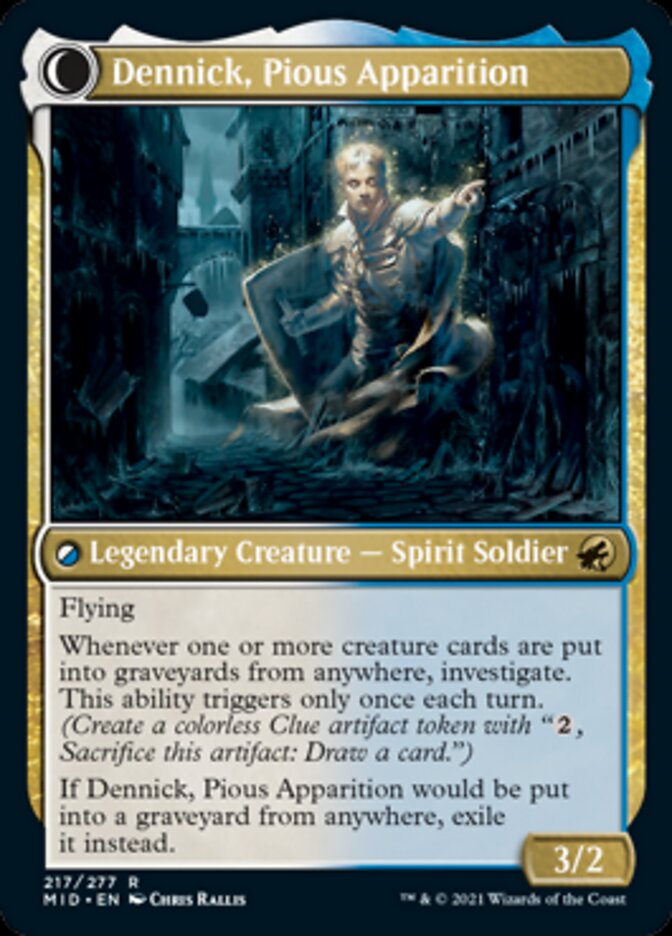 Dennick, pieux apprenti // Dennick, apparition pieuse [Innistrad : Chasse de minuit]