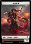 Soldat (007) // Ange jeton recto-verso [Phyrexia: All Will Be One Commander Tokens]