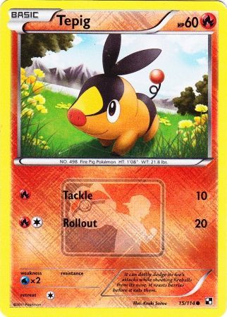Tepig (15/114) (Promo de Liga) [Negro y Blanco: Set Básico]