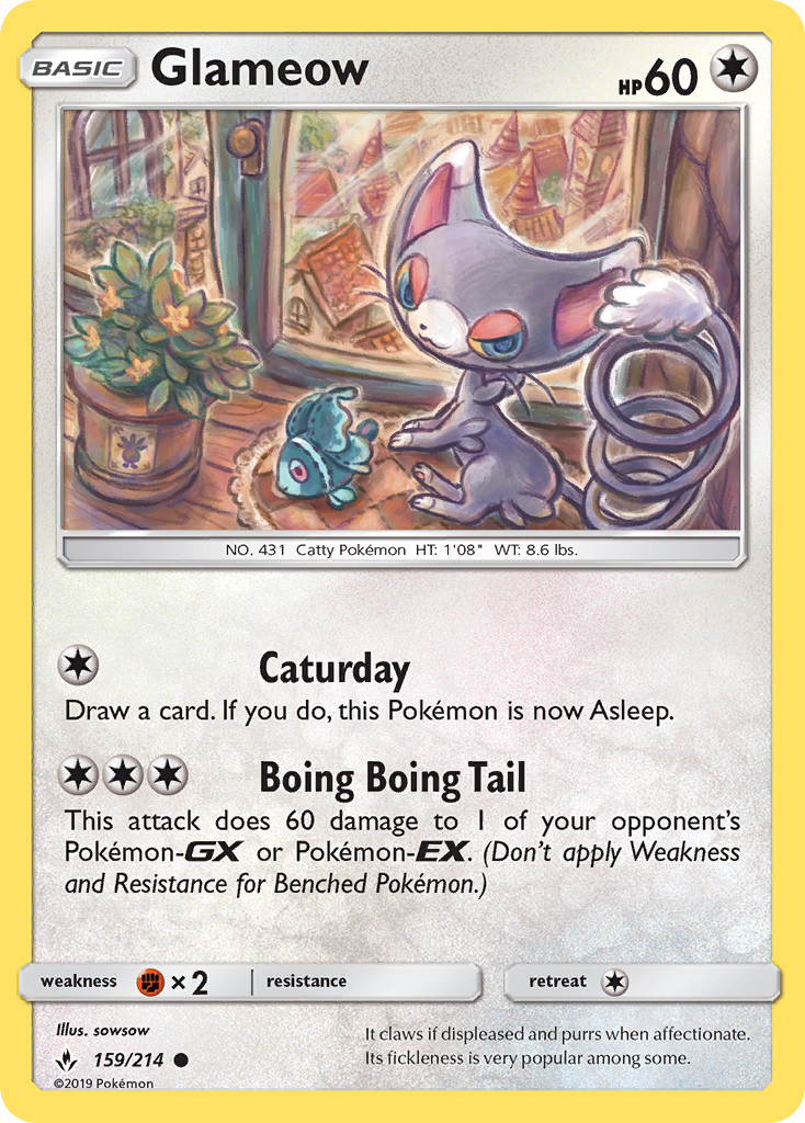 Glameow (159/214) [Sol y Luna: Lazos Indestructibles]
