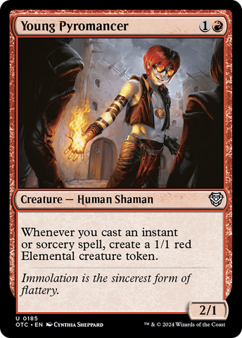 Joven Piromante [Forajidos de Cruce de Truenos Commander]