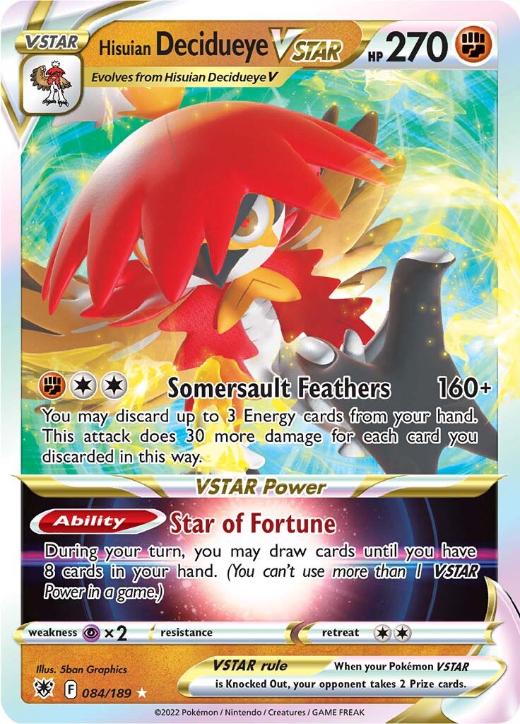 Decidueye de Hisui V-ASTRO (084/189) [Espada y Escudo: Resplandor Astral]