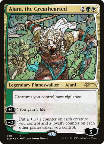 Ajani, el Magnánimo (Vitral) [Cartas promocionales de Secret Lair Drop]