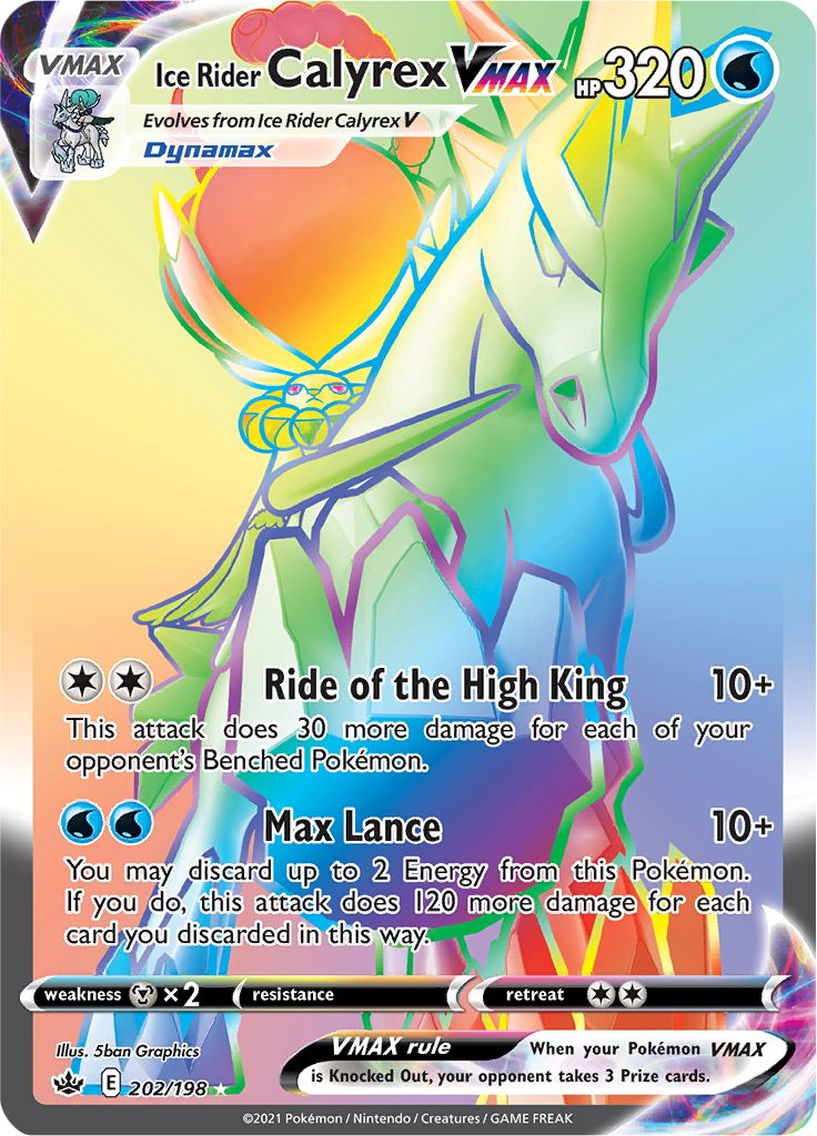Calyrex Jinete Glacial VMAX (202/198) [Espada y Escudo: Reinado Escalofriante]