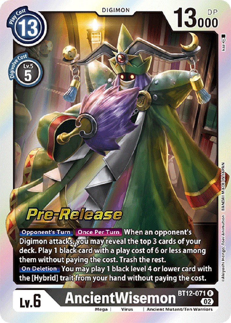 AncientWisemon [BT12-071] [Cartas de Prelanzamiento de Across Time]