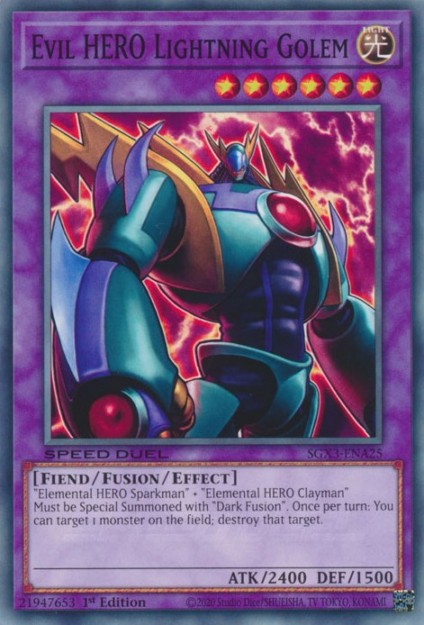 HÉROE Malvado Golem Relámpago [SGX3-ENA25] Común