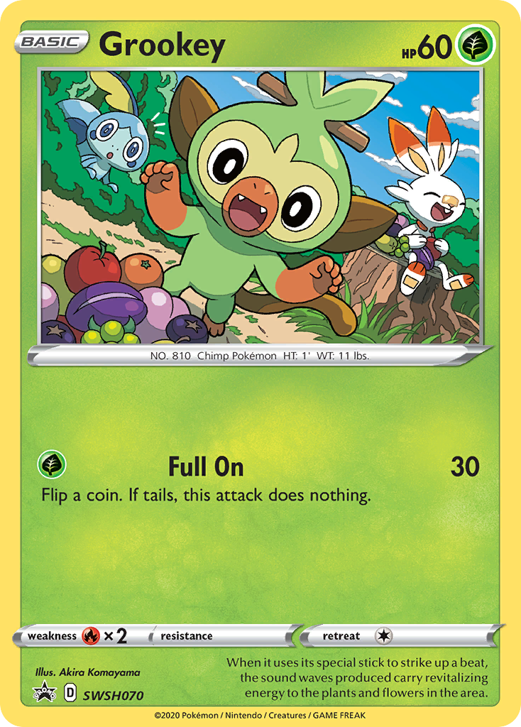 Grookey (SWSH070) [Espada y Escudo: Promos de Estrella Negra]