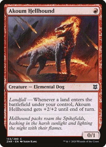 Sabueso infernal de Akoum [Zendikar Rising]