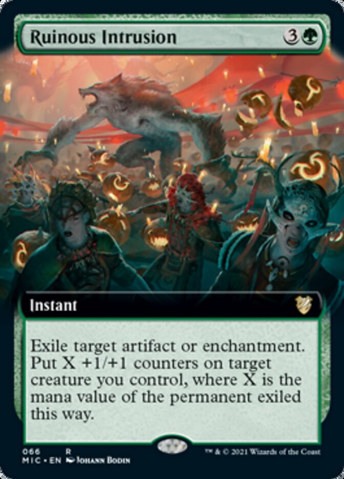 Intrusion ruineuse (Illustration étendue) [Innistrad: Chasse de Minuit Commander]