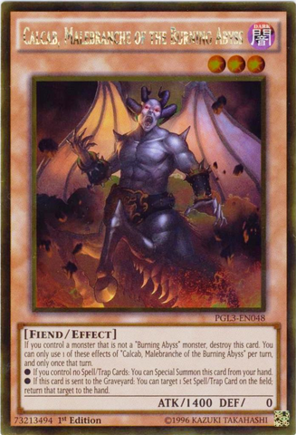 Calcab, Malebranche del Ardiente Abismo [PGL3-EN048] Gold Rare
