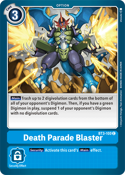 Death Parade Blaster [BT3-100] [Lanzamiento Special Booster Ver.1.5]