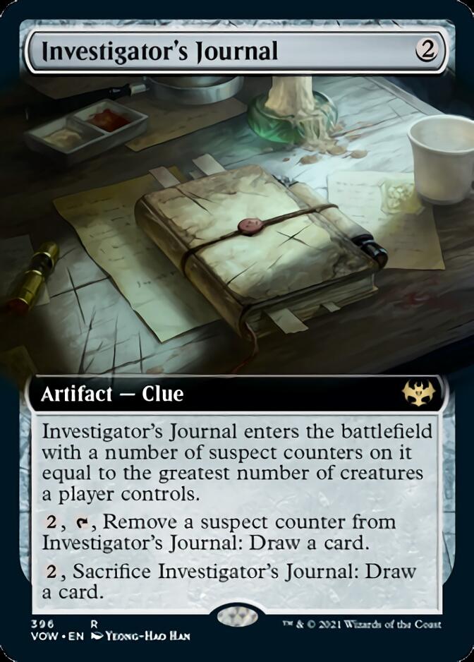 Diario del investigador (arte extendido) [Innistrad: Voto Carmesí]