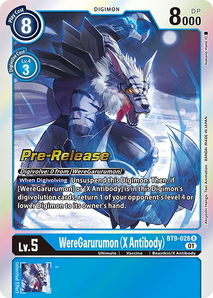 WereGarurumon (Anticuerpo X) [BT9-028] [Promos de pre-lanzamiento de X Record]