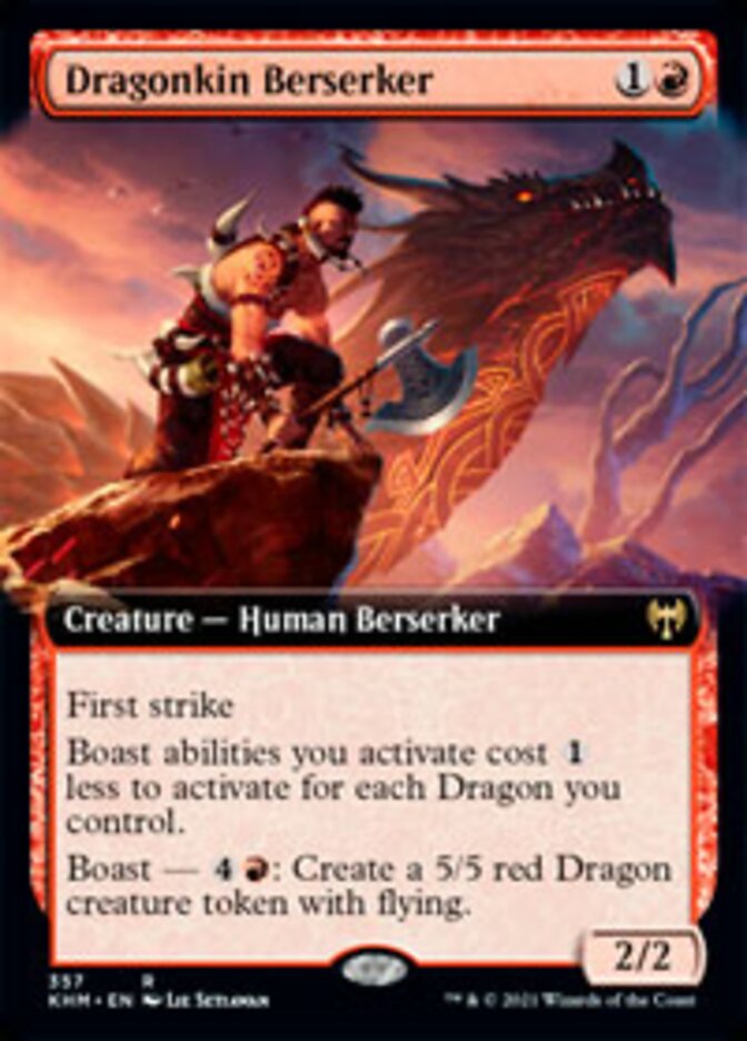 Berserker draconide (Extended Art) [Kaldheim]
