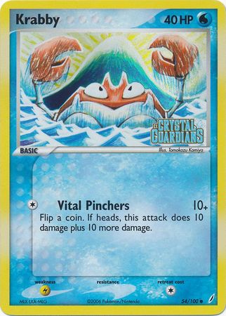 Krabby (54/100) (Estampillé) [EX: Gardiens de Cristal]