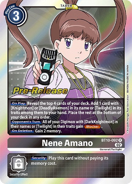 Nene Amano [BT10-092] [Cartas de Pre-lanzamiento Xros Encounter]