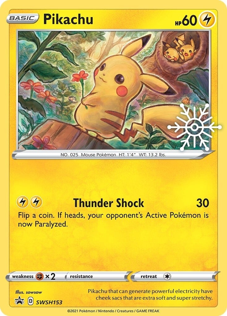 Pikachu (SWSH153) (Calendario de Adviento) [Espada y Escudo: Black Star Promos]