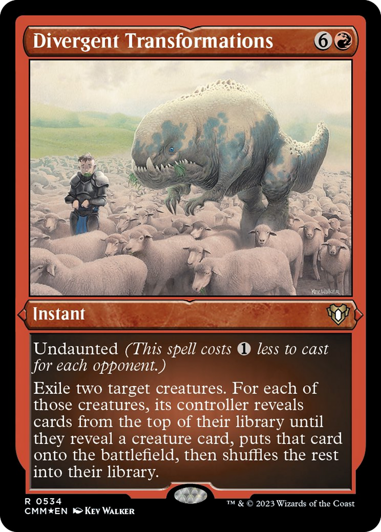 Transformations divergentes (gravé à l'acide) [Commander Masters]