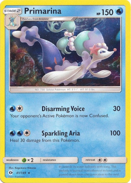 Primarina (41/149) (Red Acuática Holo) [Sol y Luna: Set Base]