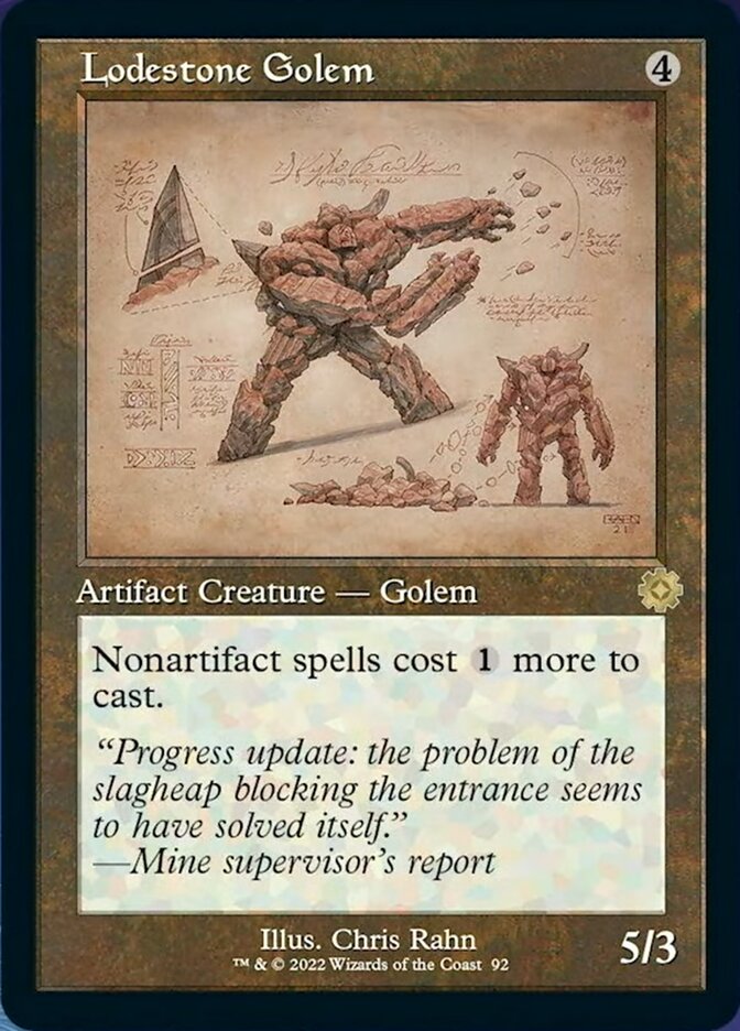 Golem de magnétite (Schéma rétro) [Les Antiquités Rétro de La Guerre des Frères]