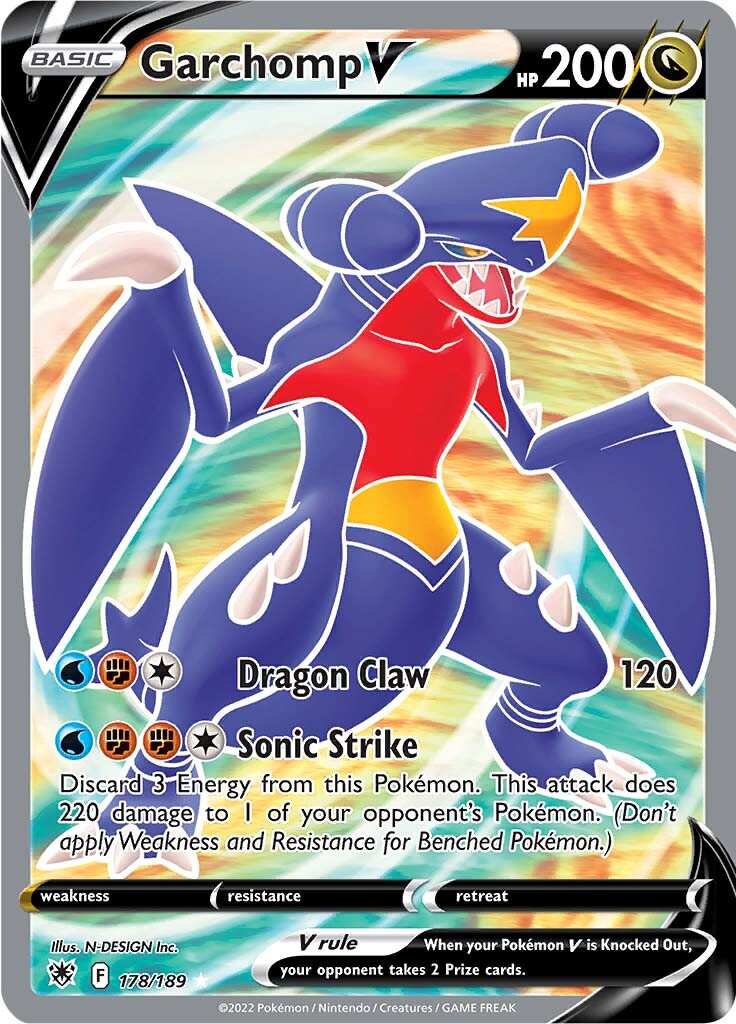 Garchomp V (178/189) [Espada y Escudo: Resplandor Astral]