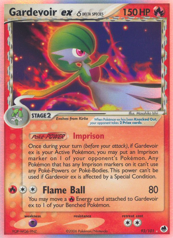 Gardevoir ex (93/101) (Espèce δ) [EX: Deoxys et les créatures Delta]