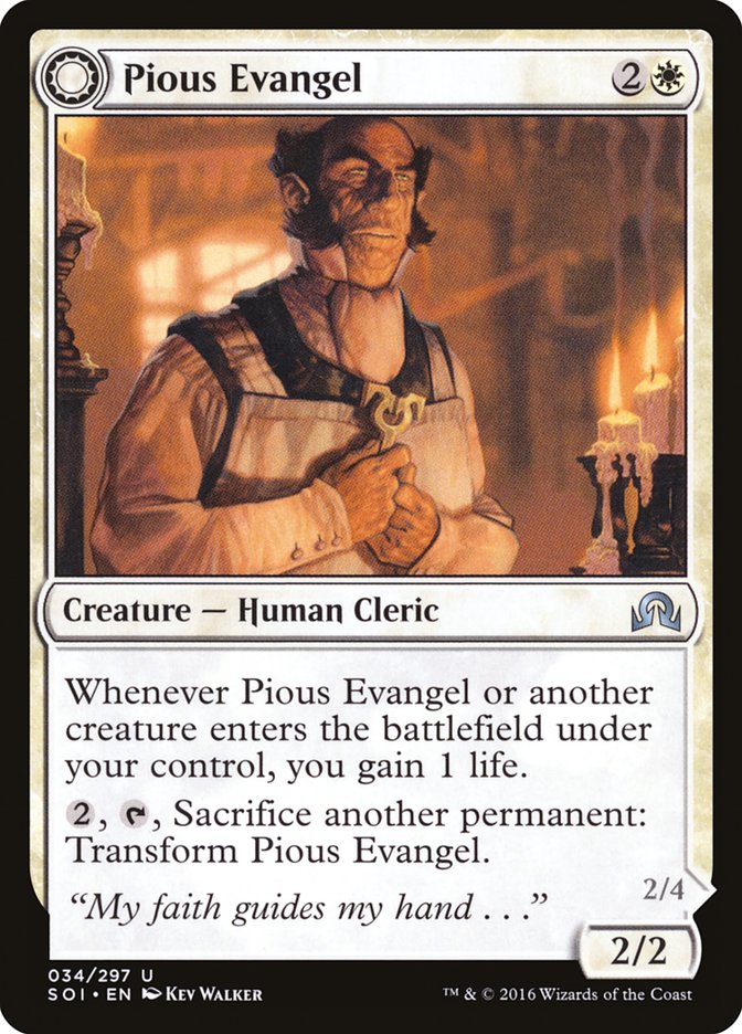 Pieuse évangéliste // Disciple égarée [Ténèbres sur Innistrad]