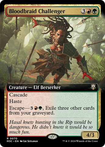 Bloodbraid Challenger (Arte Extendido) (Ripple Foil) [Modern Horizons 3 Commander]