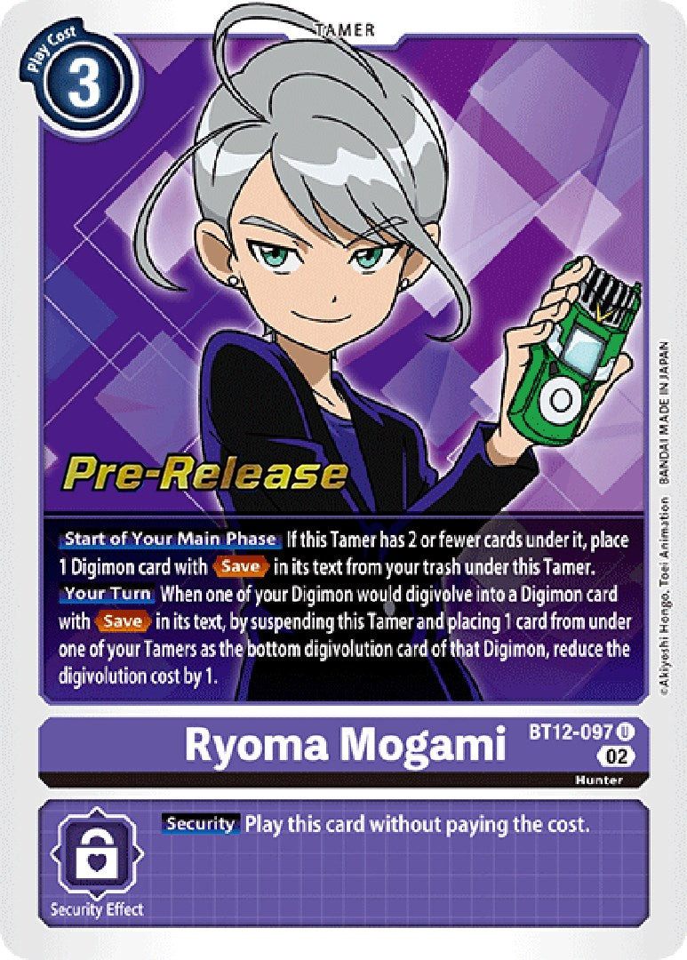 Ryoma Mogami [BT12-097] [Cartas de Preestreno de Across Time]