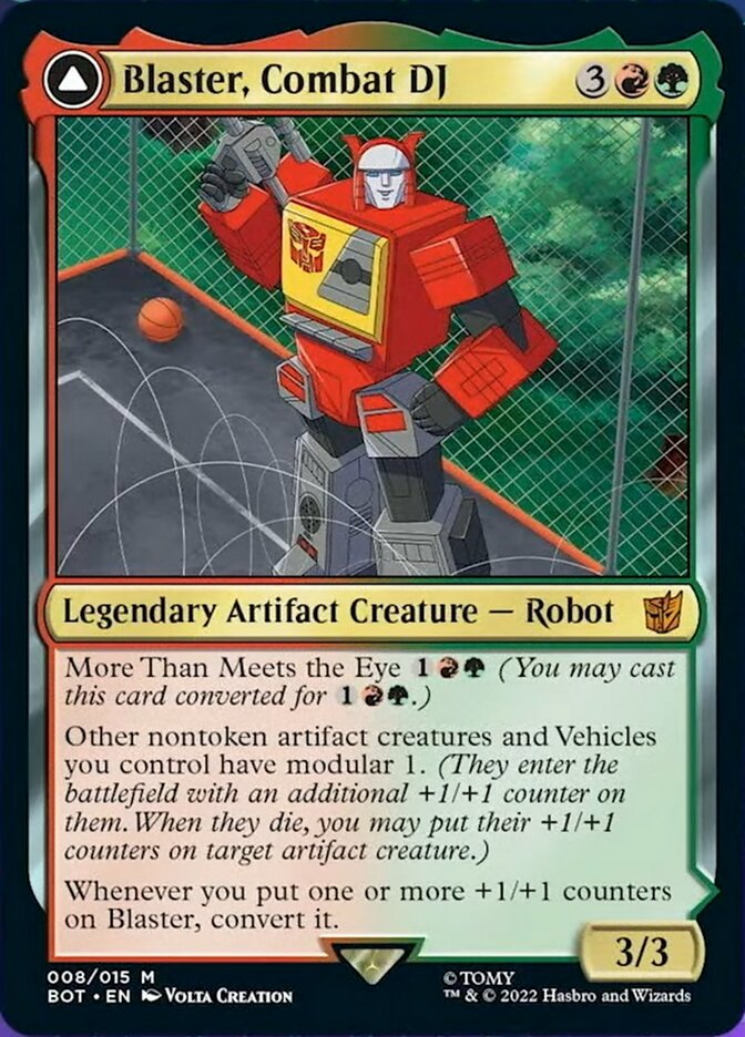 Blaster, DJ de combat // Blaster, Remontant de moral [Transformers]