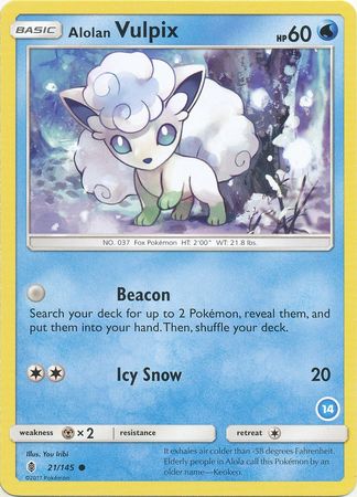 Goupix d'Alola (21/145) (Exclusivité du deck n°14) [Soleil et Lune : Kit du dresseur - Feunard d'Alola]