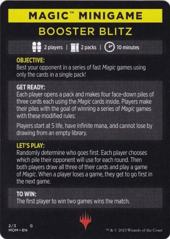 Booster Blitz (Mini-jeu de Magic) [Mini-jeu L'invasion des machines]