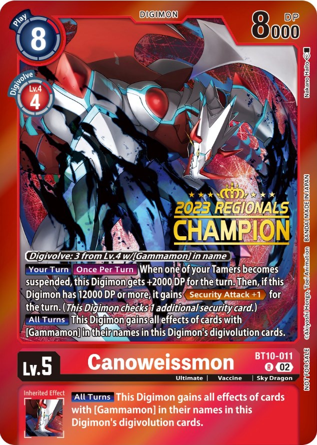 Canoweissmon [BT10-011] (Campeón de Regionales 2023) [Promocionales de Xros Encounter]