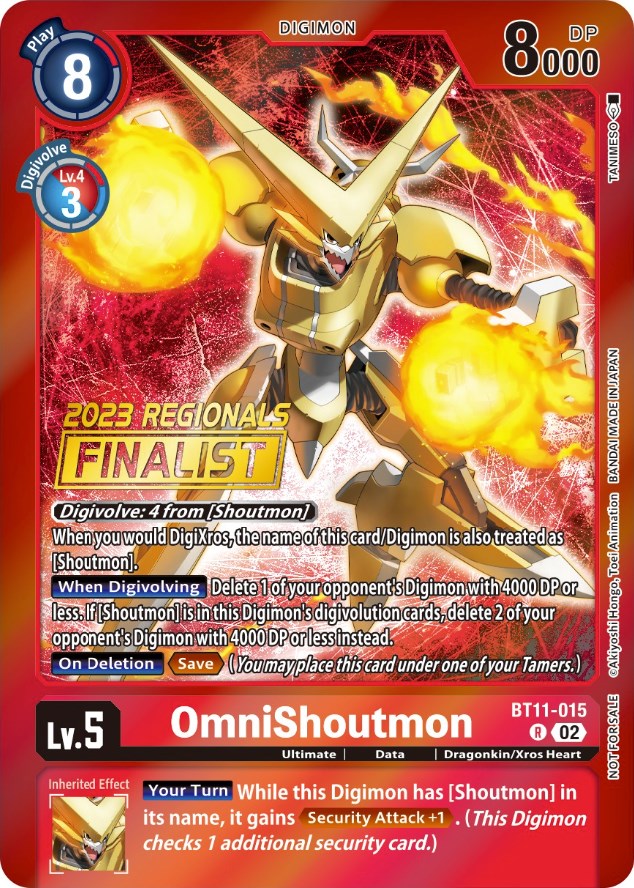 OmniShoutmon [BT11-015] (Finalista de los Regionales de 2023) [Promocionales de Dimensional Phase]