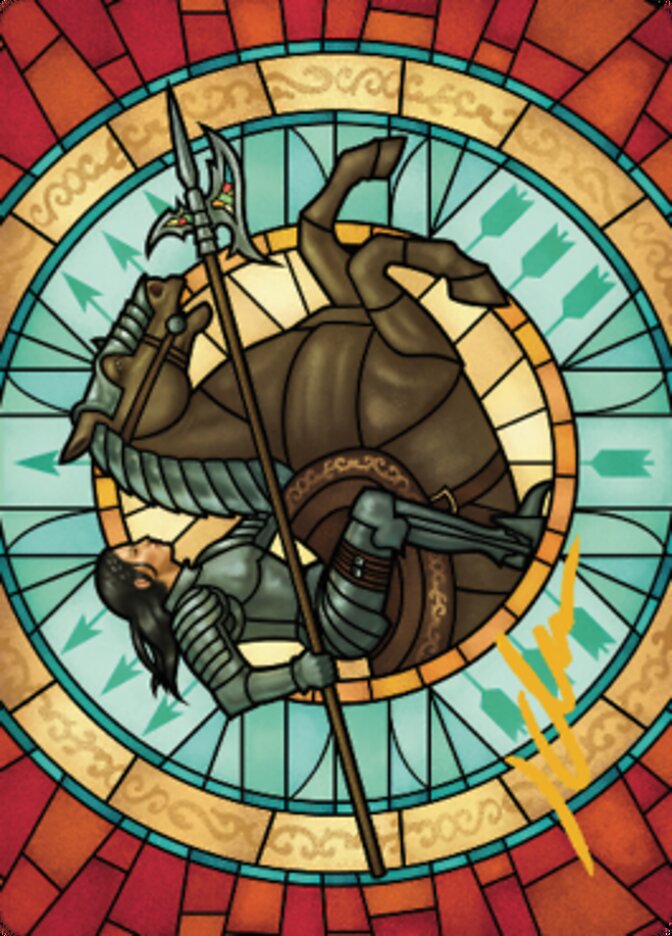 Tori D'Avenant, Carte d'art Cavalier furieux (signature estampillée or) [Série d'art Dominaria Uni]