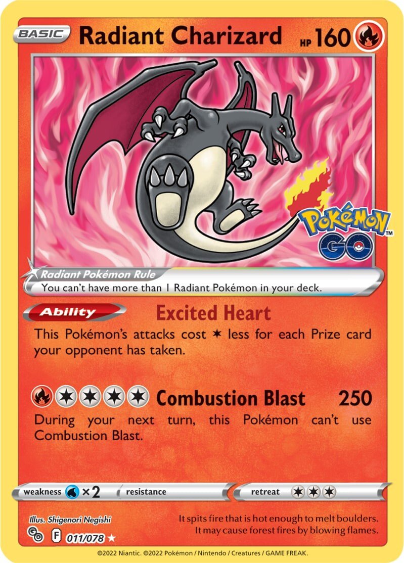 Charizard Radiante (011/078) [Pokémon GO]