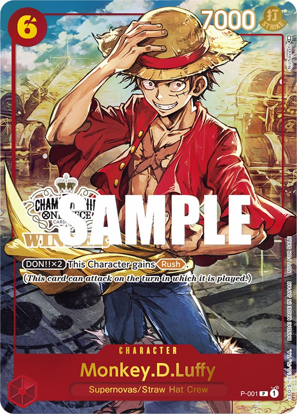 Monkey.D.Luffy (Carta de Trofeo del Campeonato de Tienda) [Cartas Promocionales de One Piece]