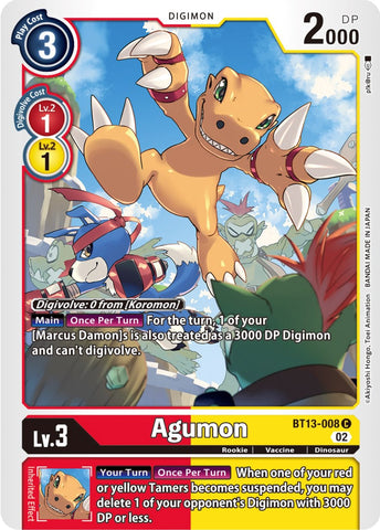 Agumon [BT13-008] [Booster Versus Royal Knights]