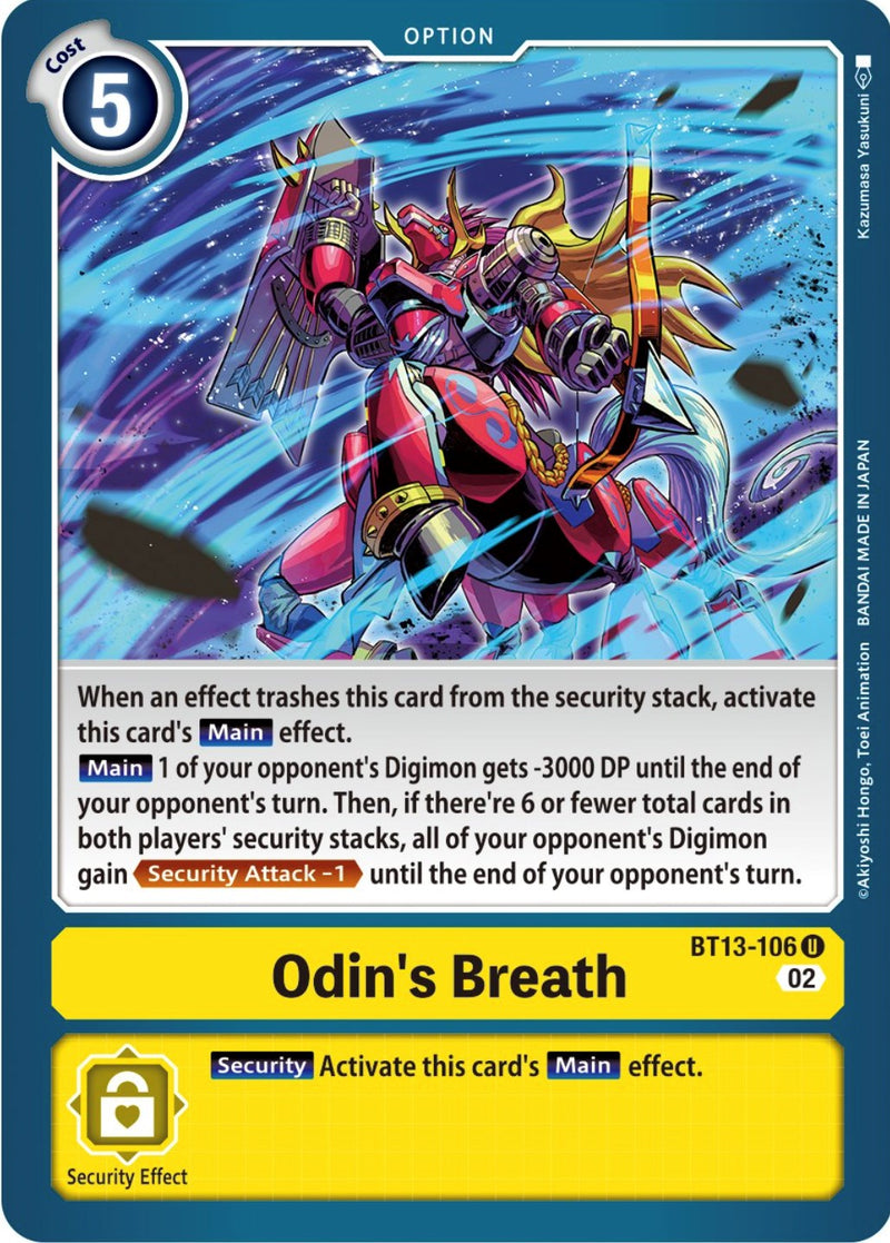 Aliento de Odín [BT13-106] [Versión inglesa Versus Royal Knights Booster]