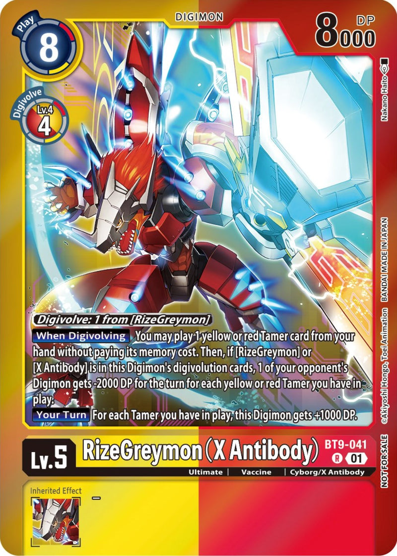 RizeGreymon (X Anticuerpo) [BT9-041] (Paquete de evento 5) [Promos X Record]